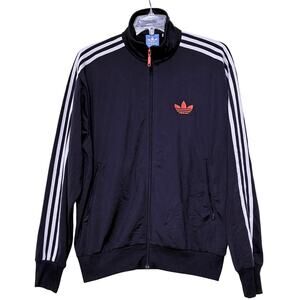 Men's Adidas Adicolor Originals Firebird Track Jacket, Black/Orange, Size L